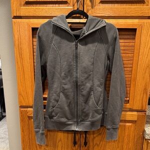 CRZ YOGA Charcoal Zip-Up Hoodie